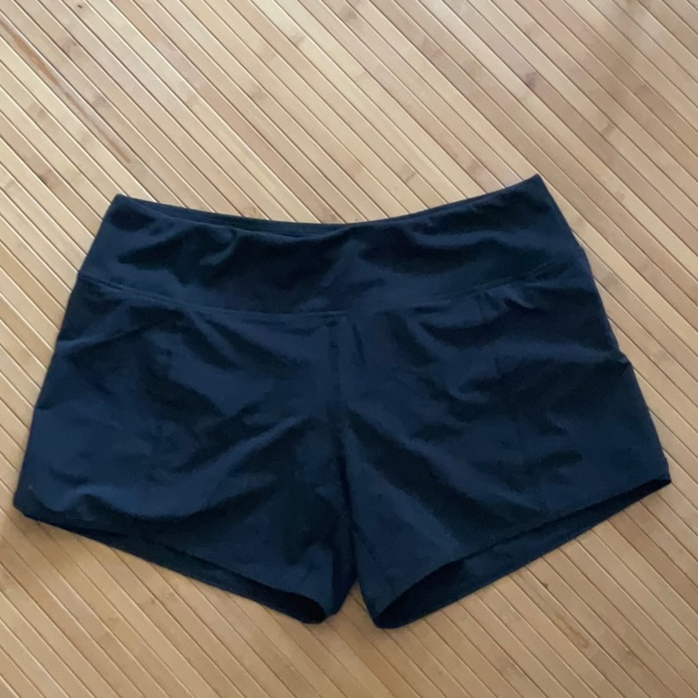 Black Roadrunner Sports Athletic Shorts with Liner Brief
